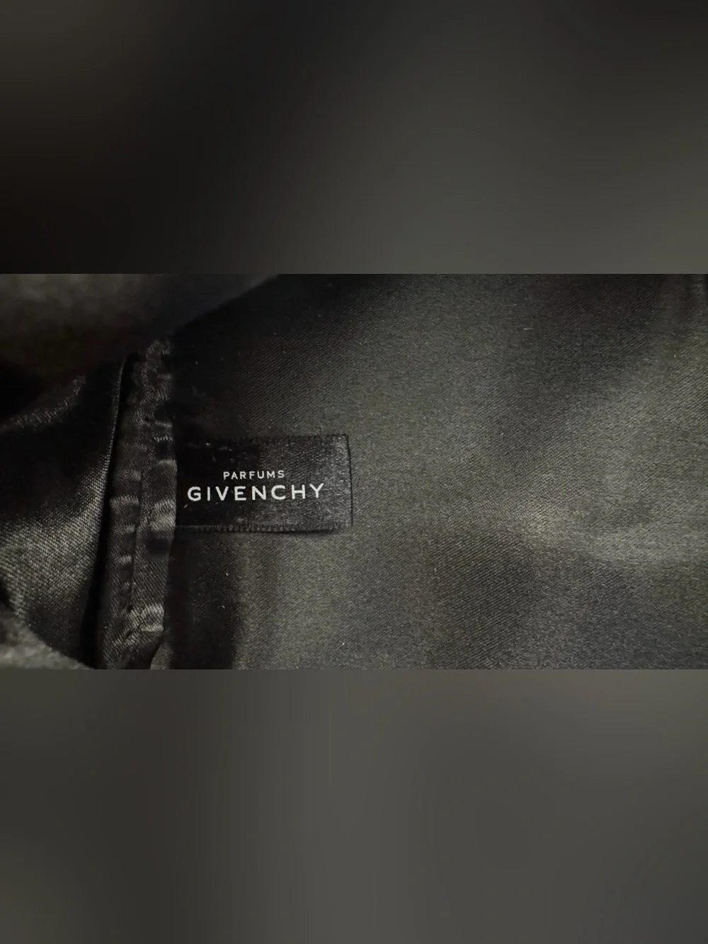 Givenchy Parfums Perfume Makeup Cosmetic Bag Glossy Black